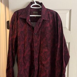 Roper Men's Burgundy Paisley Button Down Shirt
